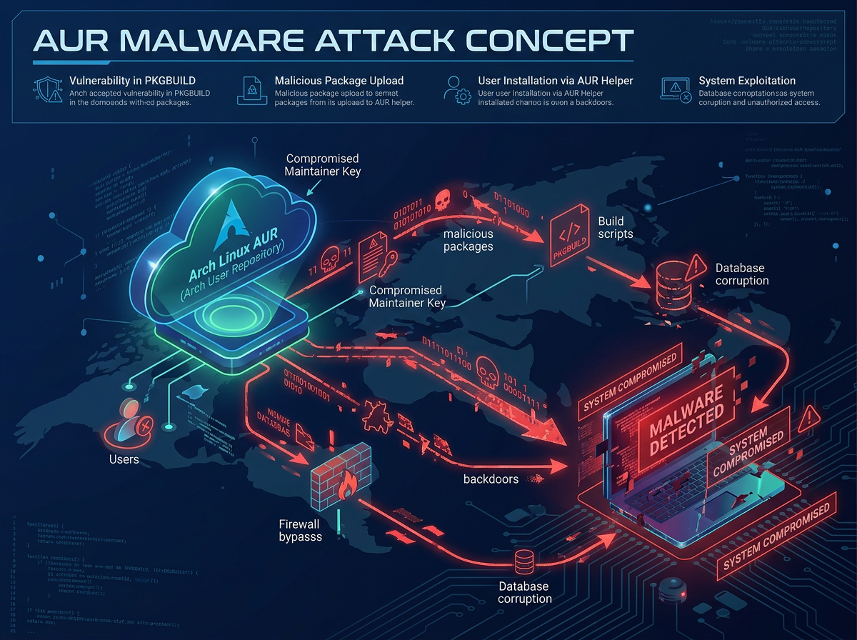 Over 1,500 Arch Linux AUR Packages Compromised in ‘Atomic Arch’ Malware Campaign